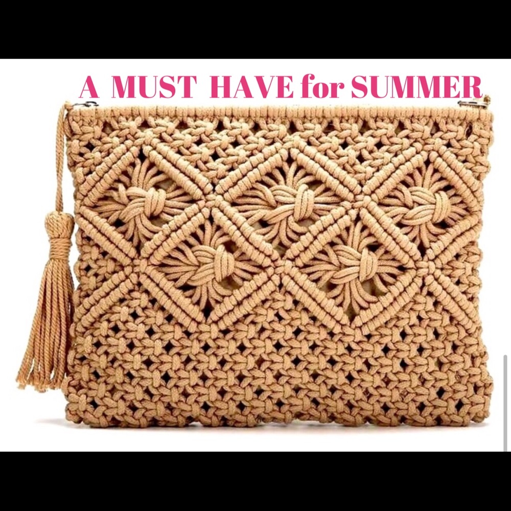 Great piece!  macramé cord clutch 🎉HOST PICK 🎉 - Picture 5 of 5